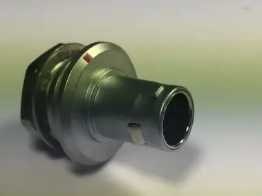 an FW Fixed panel mount plug from the LEMO B series at alpine electronics